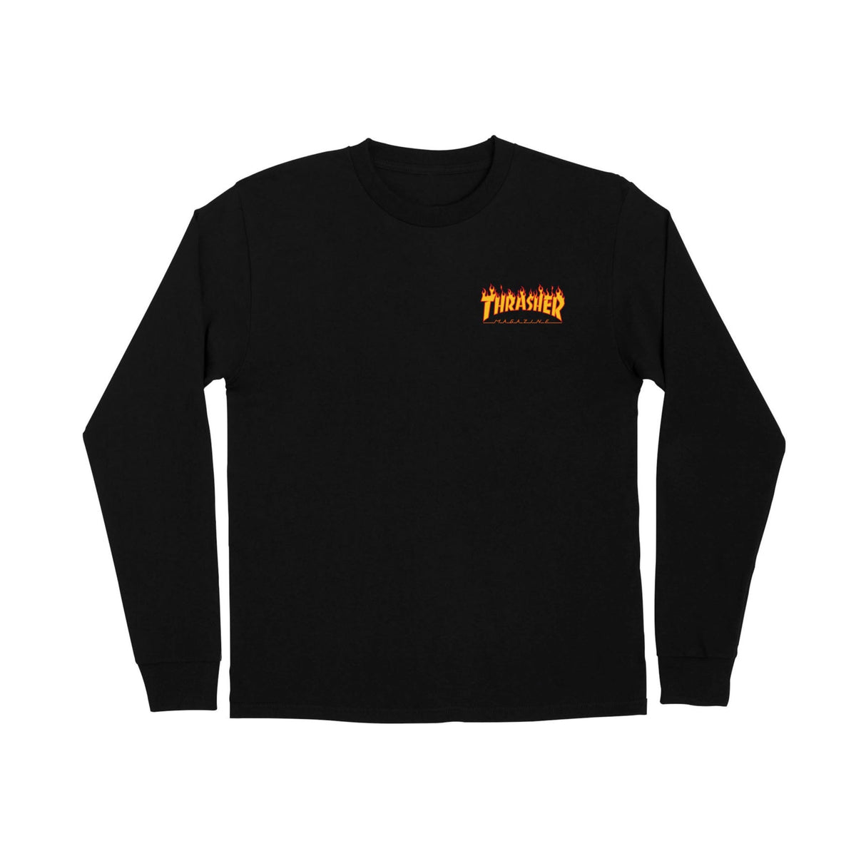 Santa Cruz x Thrasher Flame Dot Long Sleeve T-Shirt - Black