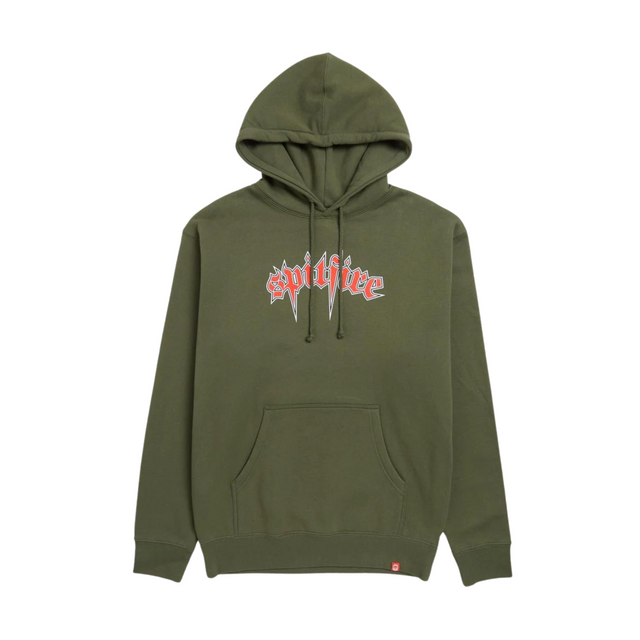 Spitfire Venom Hoodie - Army / Red / White