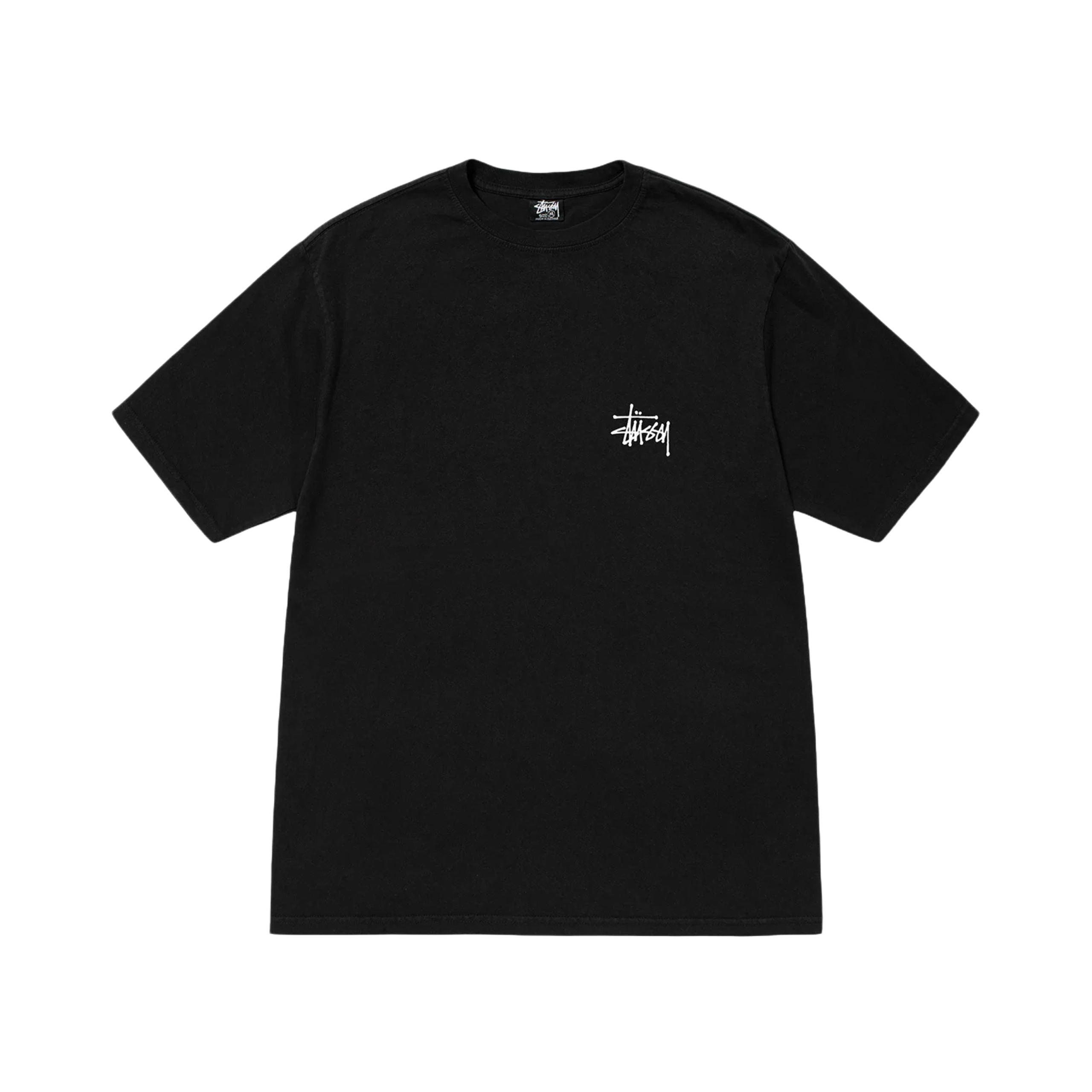 Stussy Basic Pigment Dyed T-Shirt - Black exclusive at Remix – Remix ...