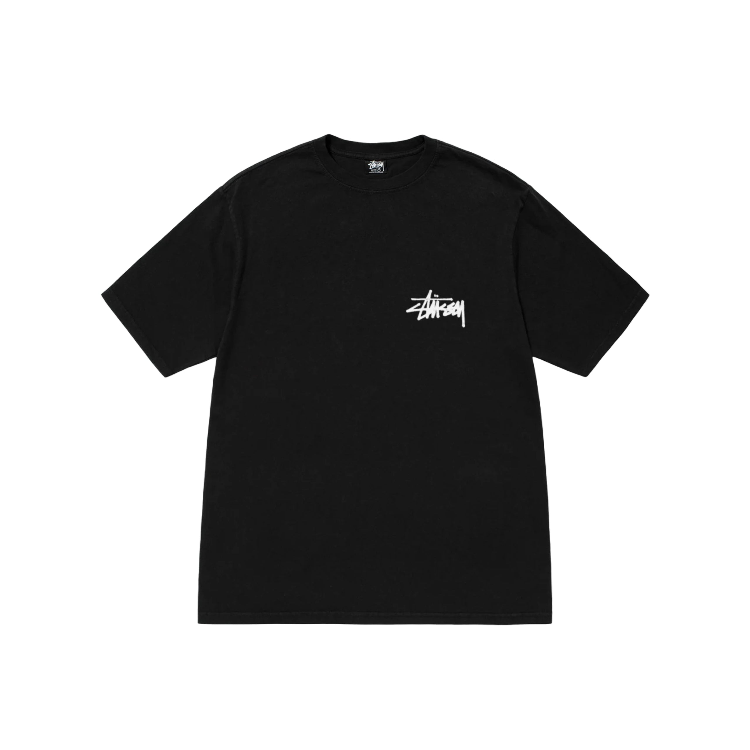 Stussy Old Phone Pigment Dyed T-Shirt - Black exclusive at Remix ...