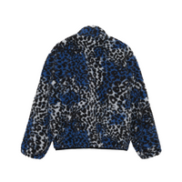 Stussy Reversible Sherpa Jacket – Blue Leopard