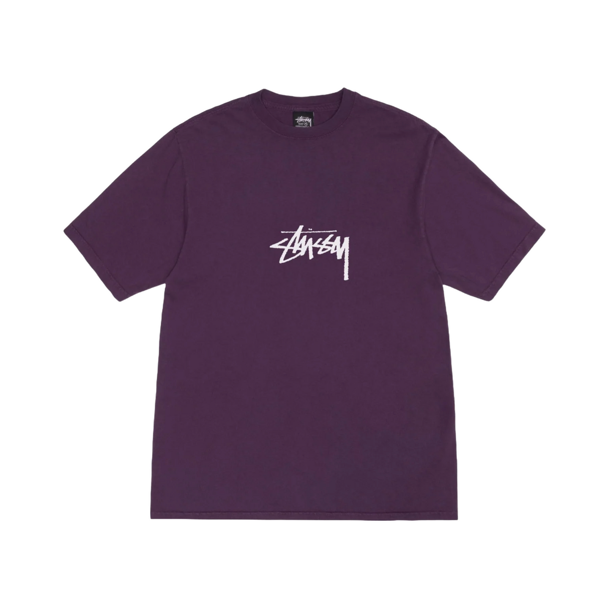 Stussy Small Stock Pigment Dyed T Shirt Purple exclusive at Remix Remix Casuals