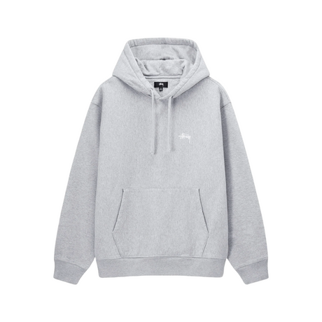 Stussy Stock Logo Hoodie - Grey Heather