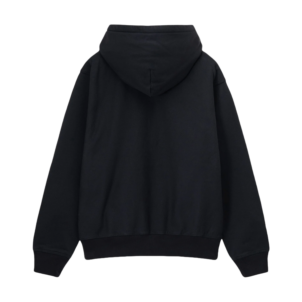 Stussy Stock Logo Zip Hoodie - Washed Black