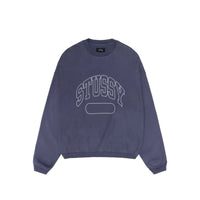 Stussy Varsity Oversized Crew Sweatshirt - Washed Blue