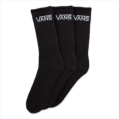 Vans Classic Crew 3 Pack Socks - Black