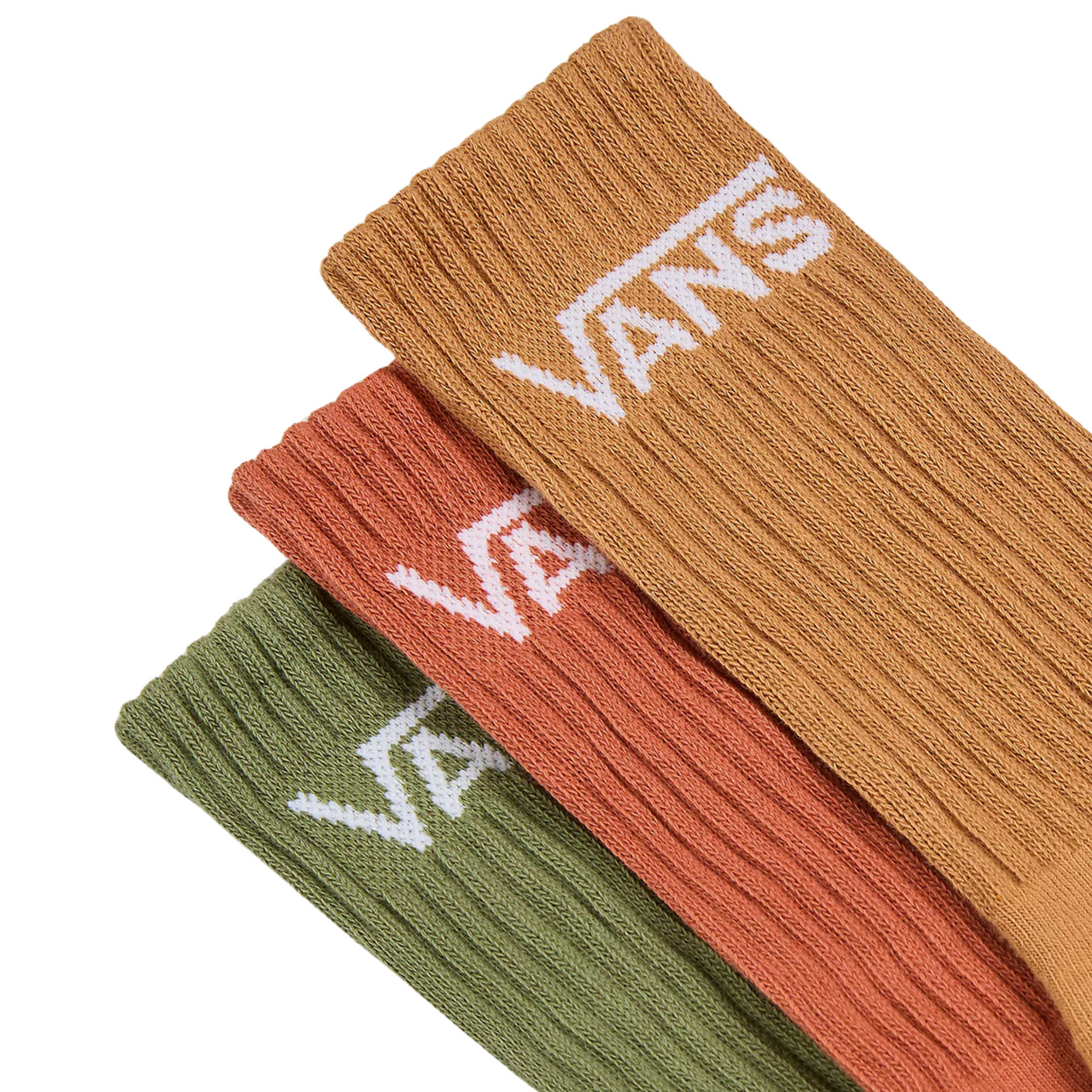 Vans Classic Crew 3 Pack Socks - Brown Sugar