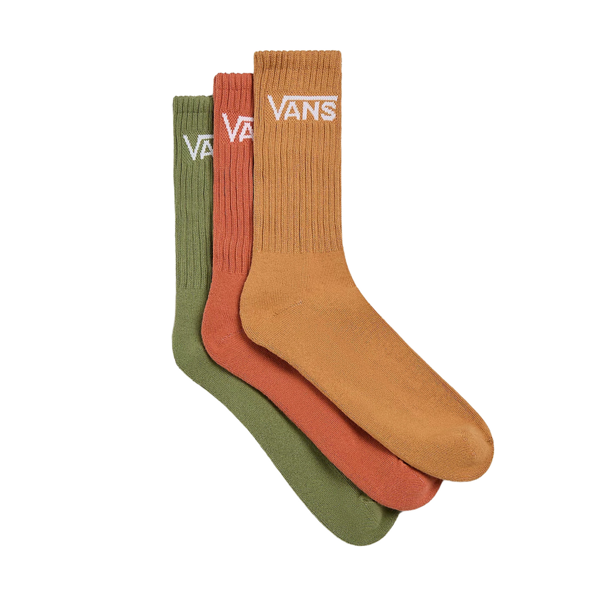 Vans Classic Crew 3 Pack Socks - Brown Sugar