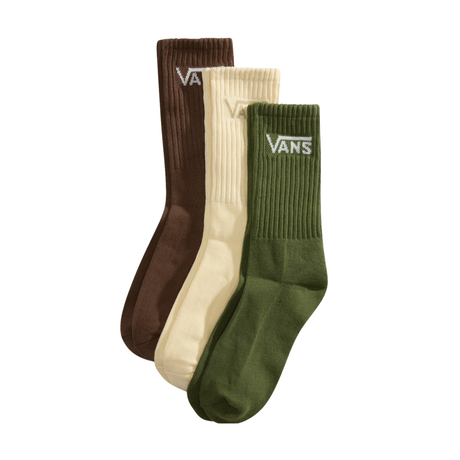 Vans Classic Crew 3 Pack Socks - Green Balsam