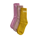 Vans Classic Crew 3 Pack Socks - Pink Dawn
