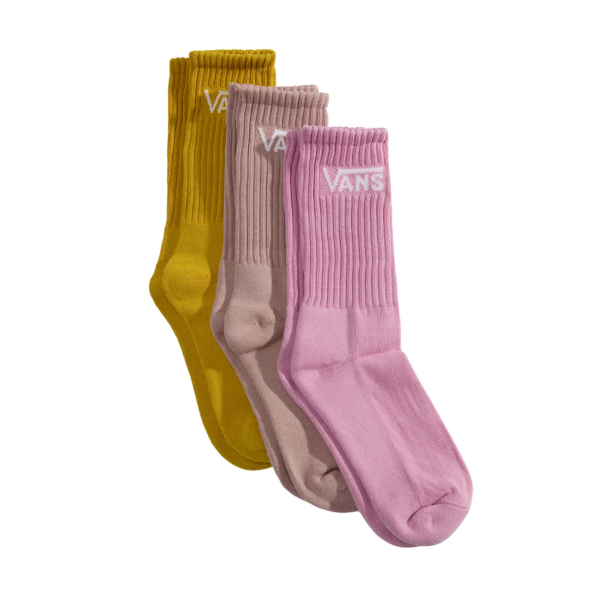 Vans Classic Crew 3 Pack Socks - Pink Dawn