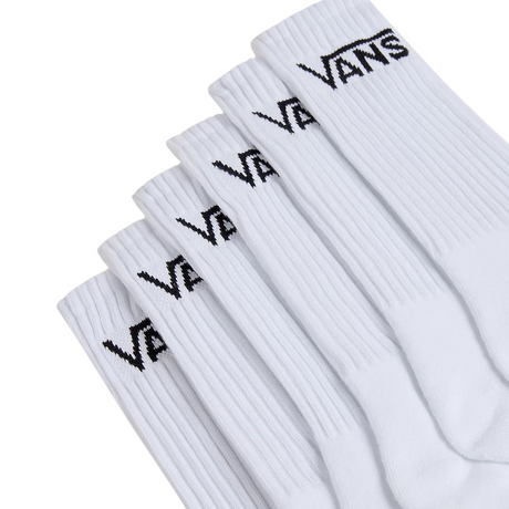 Vans Classic Crew 6 Pack Socks - White