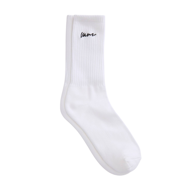Vans Classic Script Crew Socks - White