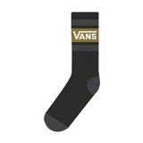 Vans Drop V Crew Socks - Black / Burnt Gold