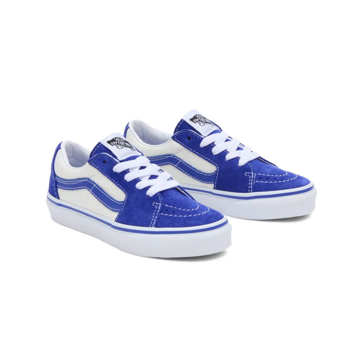 Royal blue low top vans discount