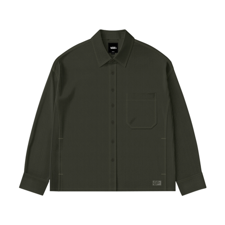 Vans Martinez Corduroy Overshirt Shirt - Obsidian Fern