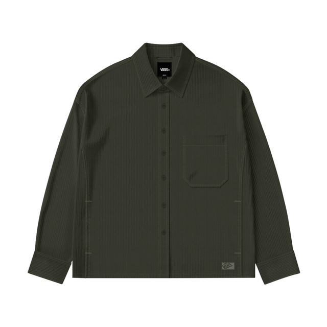 Vans Martinez Corduroy Overshirt Shirt - Obsidian Fern