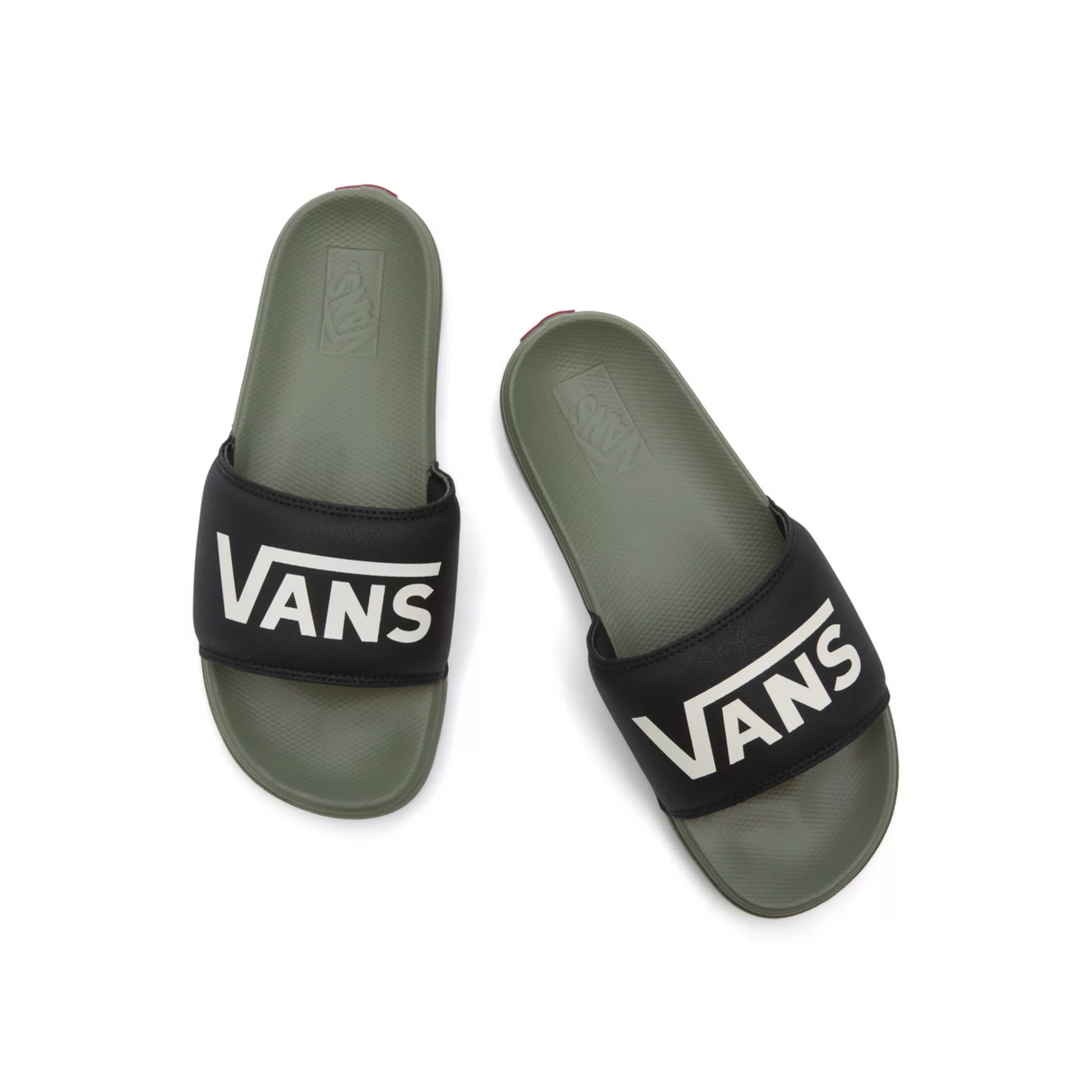 Vans Mens La Costa Sliders Black Olivine exclusive at Remix Remix Casuals