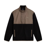 Vans Ranford Polar Fleece Loose Pullover Jacket - Black / Brown