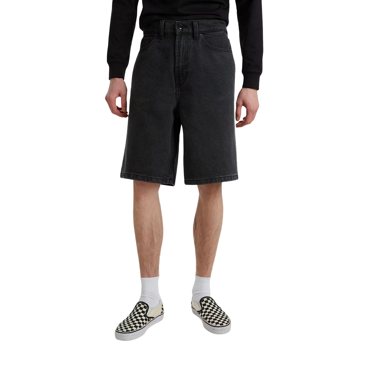 Vans Skate Check-5 Baggy Denim Short - Washed Black