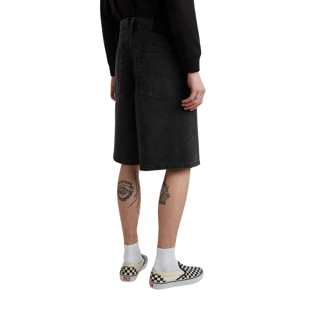 Vans Skate Check-5 Baggy Denim Short - Washed Black