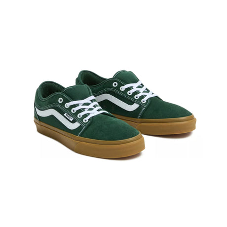 Vans Skate Chukka Low Sidestripe Shoes - Dark Green /.Gum