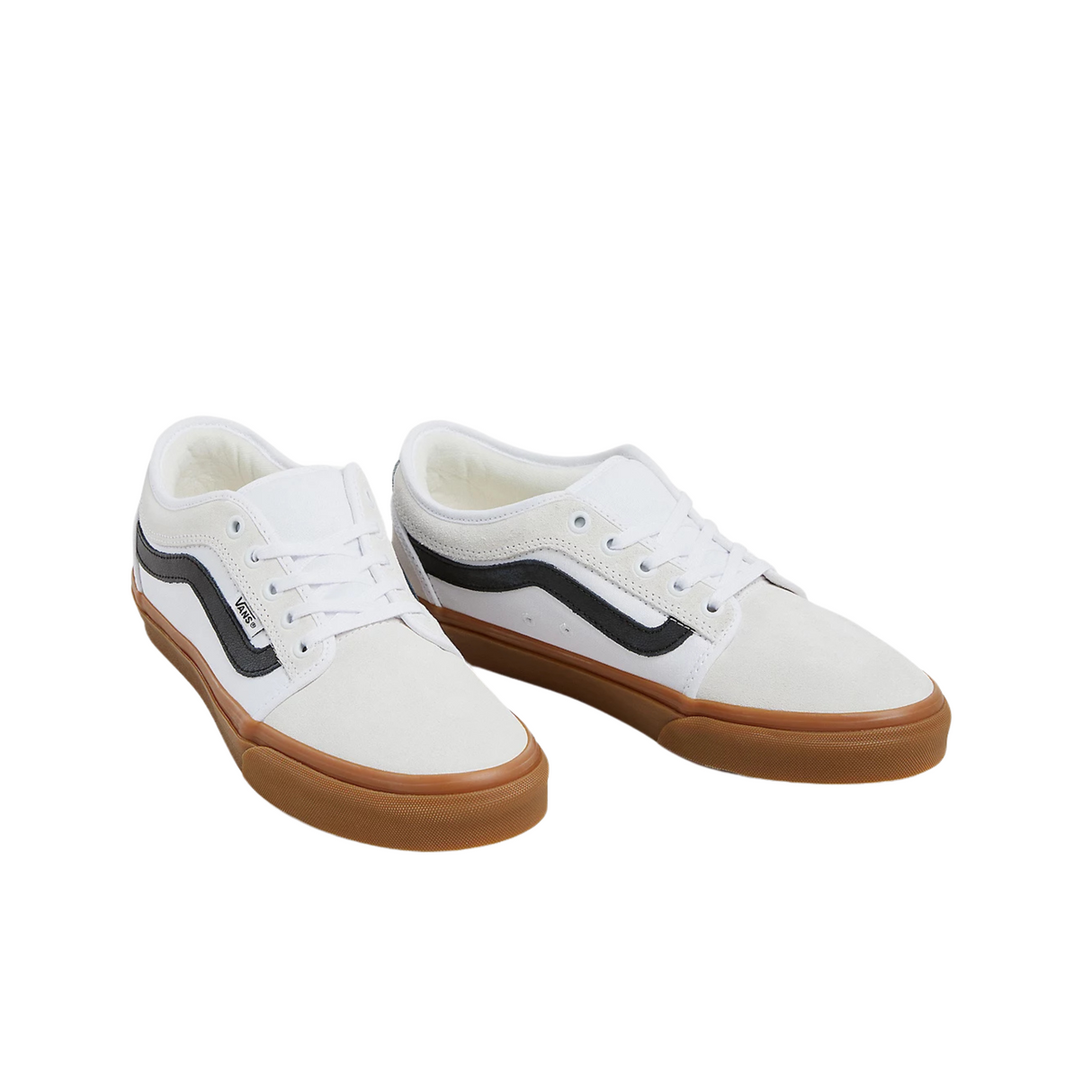 Vans Skate Chukka Low Sidestripe Shoes - White / Black / Gum