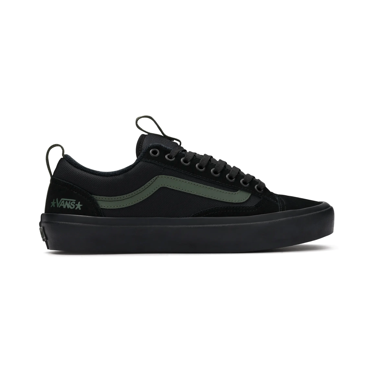 Vans Skate Old Skool 36+ Shoes - (Atiba) Black / Dark Green