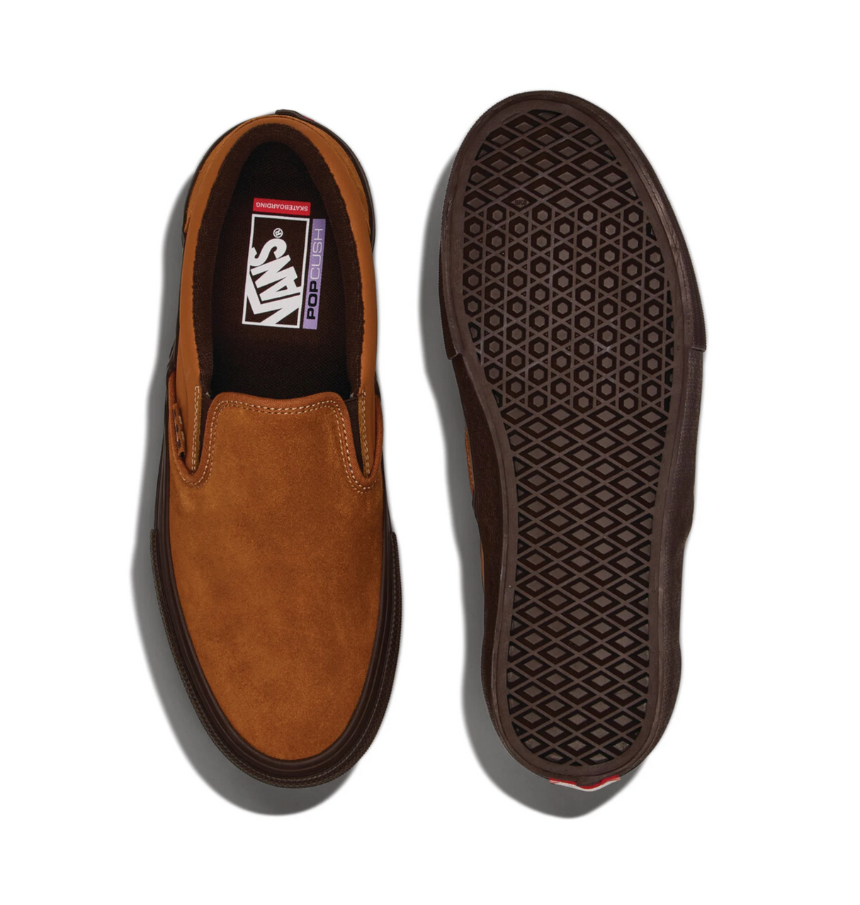 Vans Skate Slip On Shoes - Brown / Gum