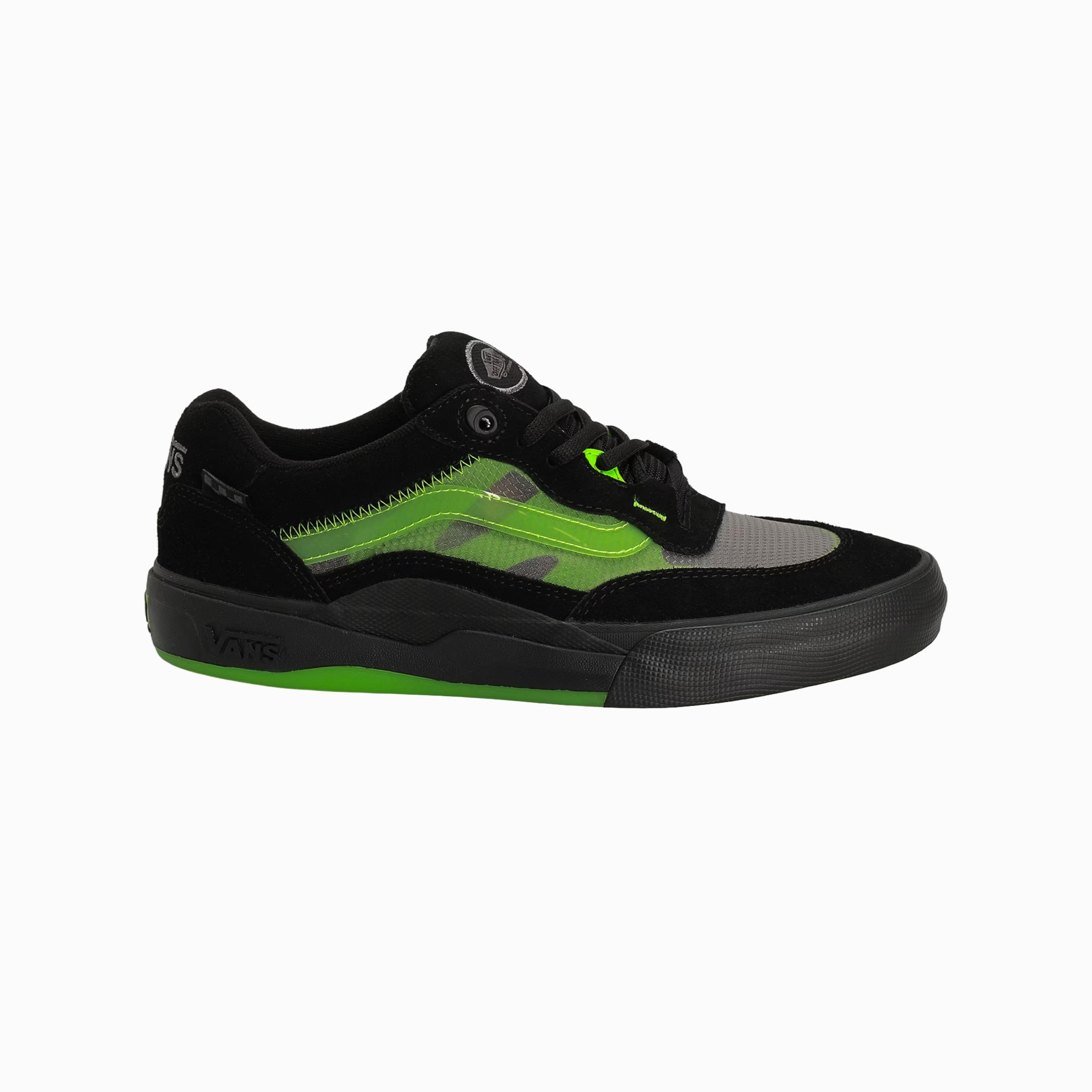 Vans Wayvee Skate Shoes (Glow Skulls) Green Black exclusive at