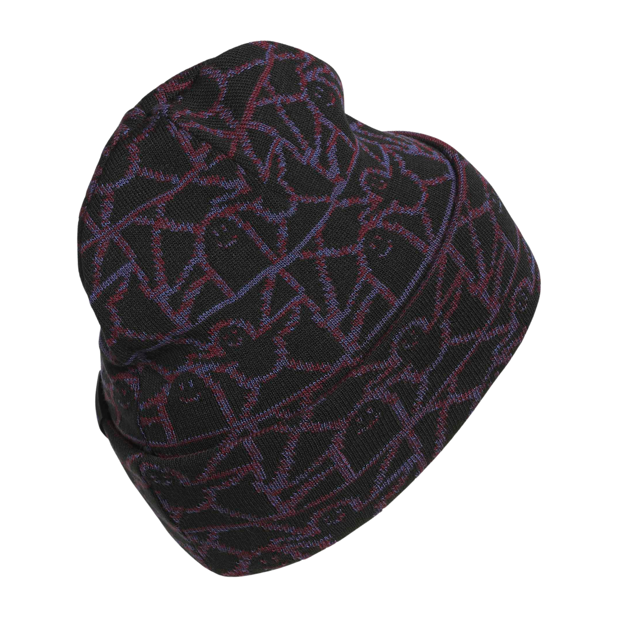 Adidas Skateboarding x Mark Gonzales Beanie - Black / Muted Purple / Shadow Red