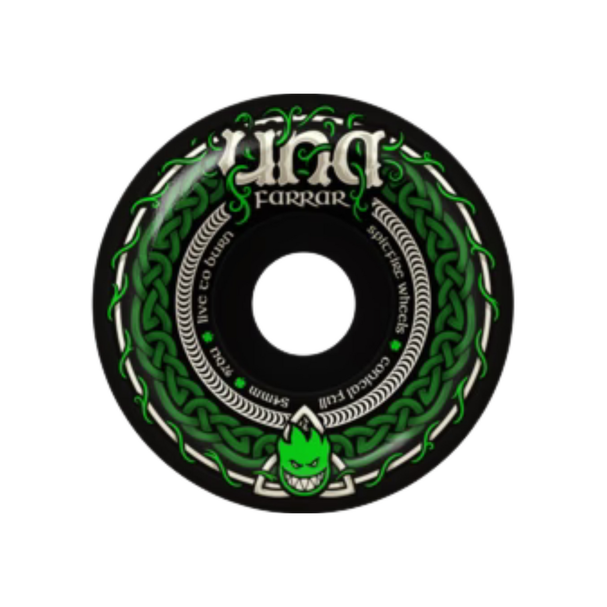Spitfire Formula Four 97 Una Trinity Conical Full Skateboard Wheels - Black / 54MM