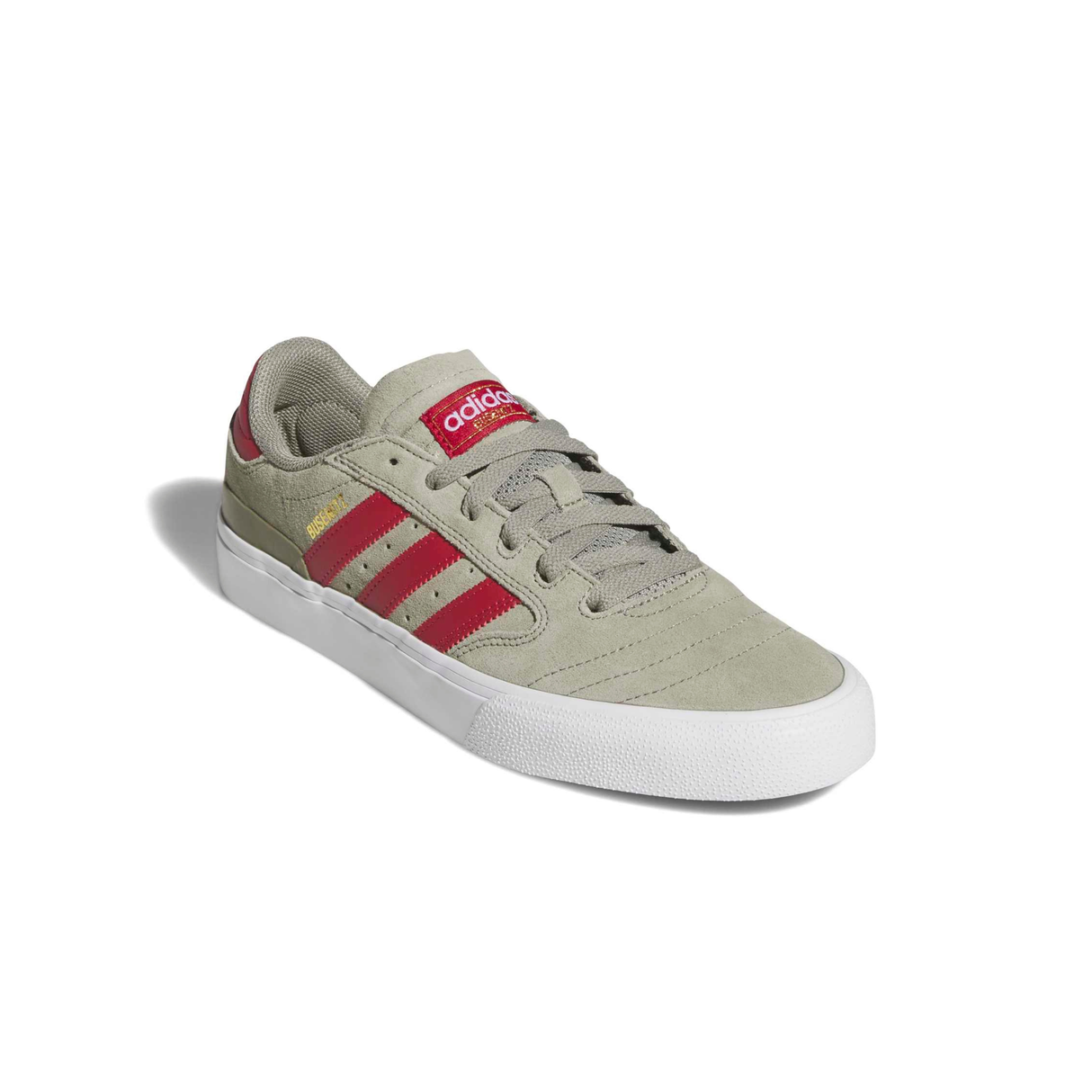Adidas Skateboarding Busenitz Vulc II Shoes - Silver Pebble / Team Victory Red / Footwear White (KJ0248)