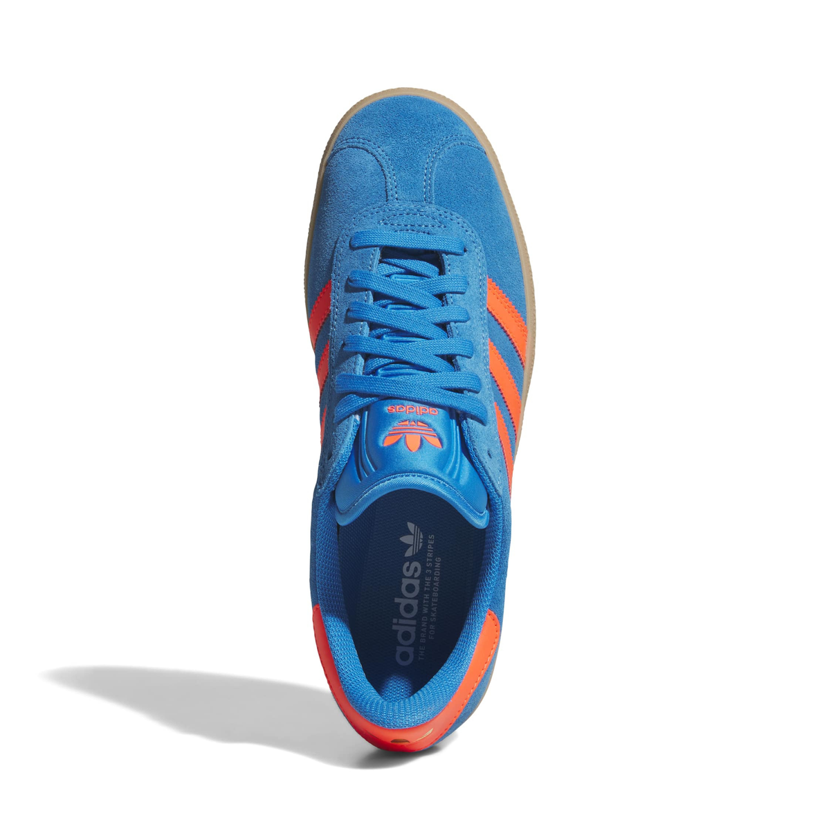 Adidas Skateboarding Gazelle ADV Shoes - Bright Blue / Solar Red / Gum4 (KJ0271)