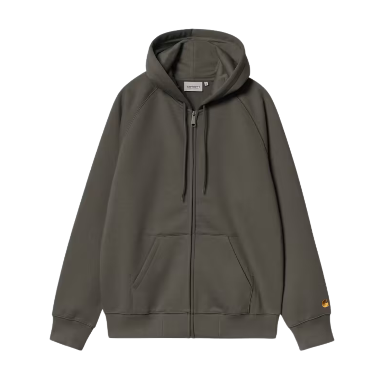 Carhartt WIP Hooded Chase Zip Jacket - Shungite / Gold