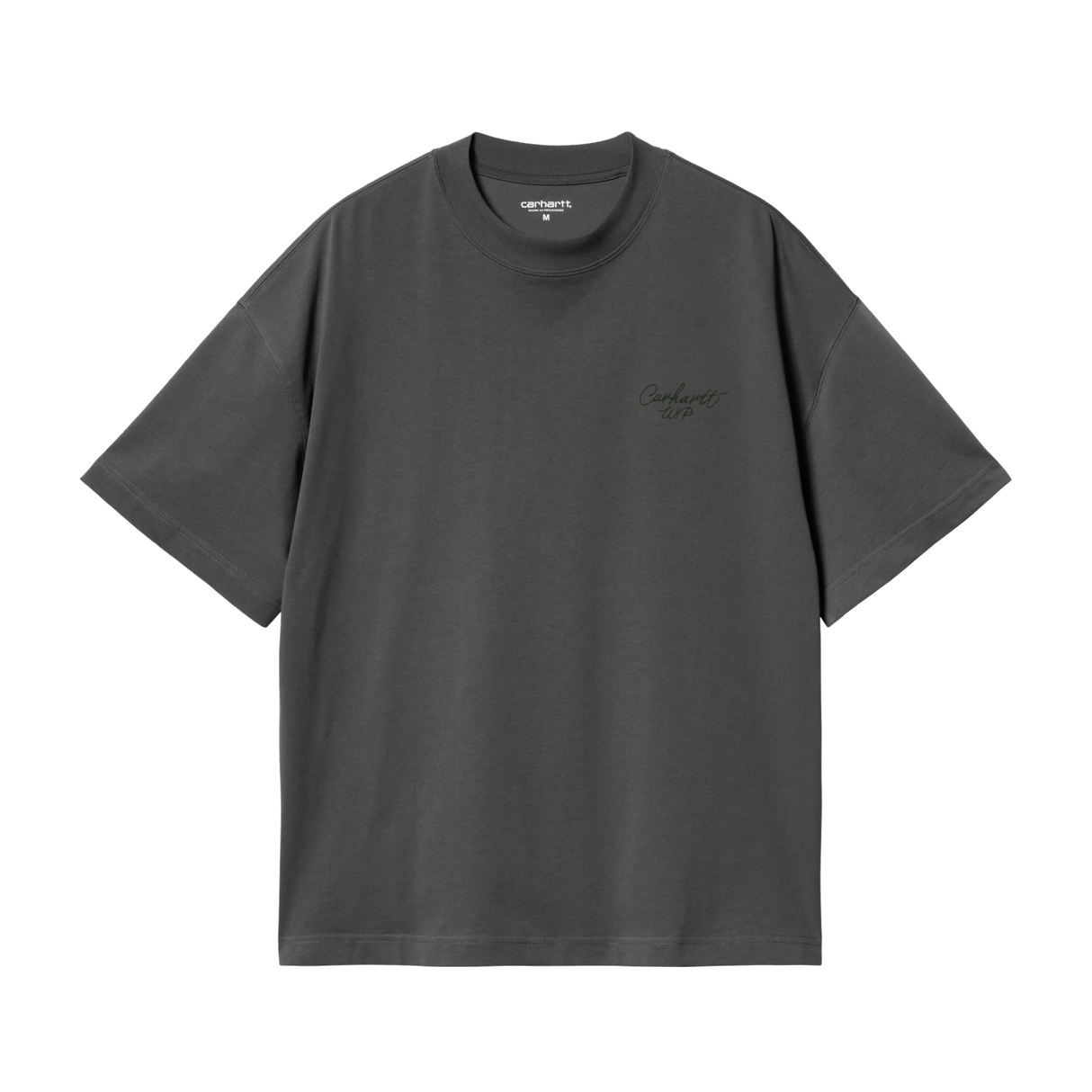 Carhartt WIP Signature Script T-Shirt - Graphite / Dark Scarab