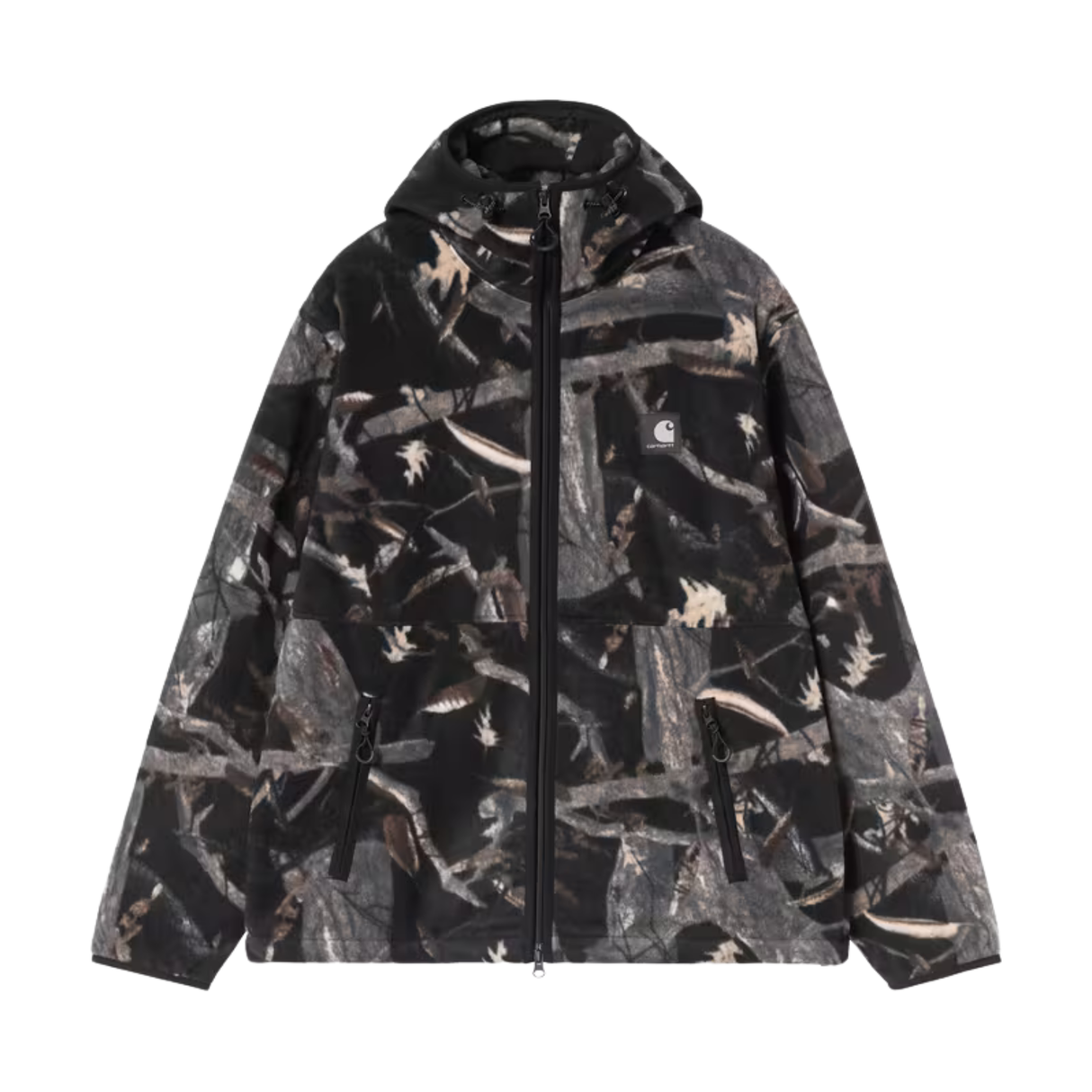 Carhartt WIP Blevin Liner Fleece Jacket - Camo Feather Tree, Black