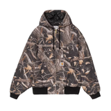 Carhartt WIP OG Active Jacket - Camo Feather Tree, Black, (heavy stone wash)