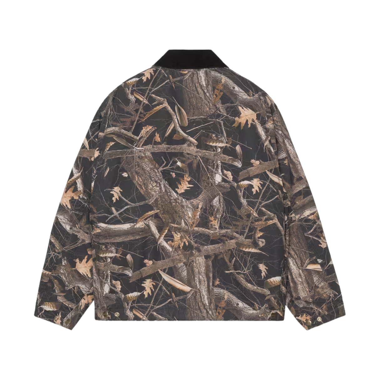 Carhartt WIP OG Detroit Jacket - Camo Feather Tree, Black, (heavy stone wash)