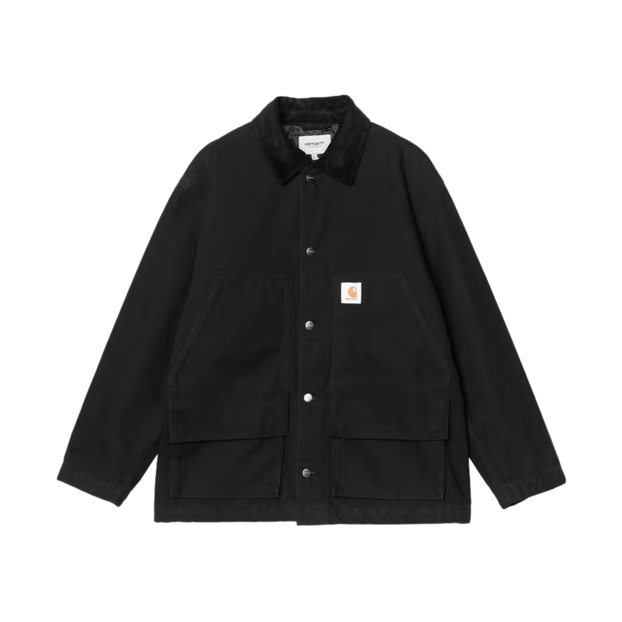 Carhartt WIP Lander Coat Jacket - Black / Black stone washed