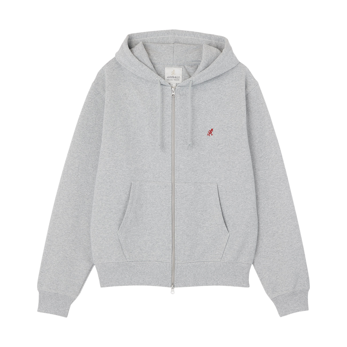 Gramicci One Point Zip Hooded Sweatshirt - Grey Heather