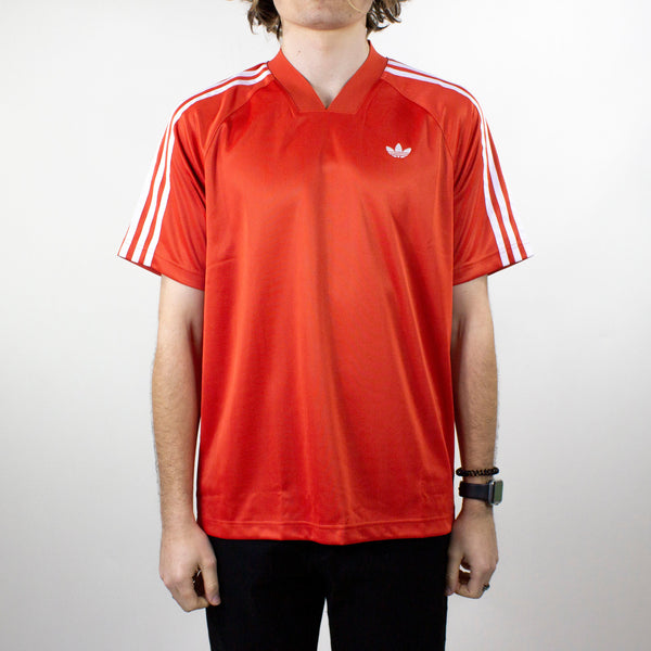 Adidas Herringbone Jersey T-Shirt - Preloved Red / White / Black