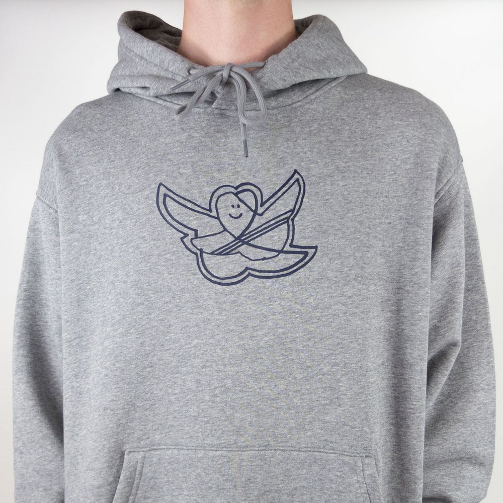 Adidas Shmoofoil Logo Hoodie - Core Heather / Collegiate Navy