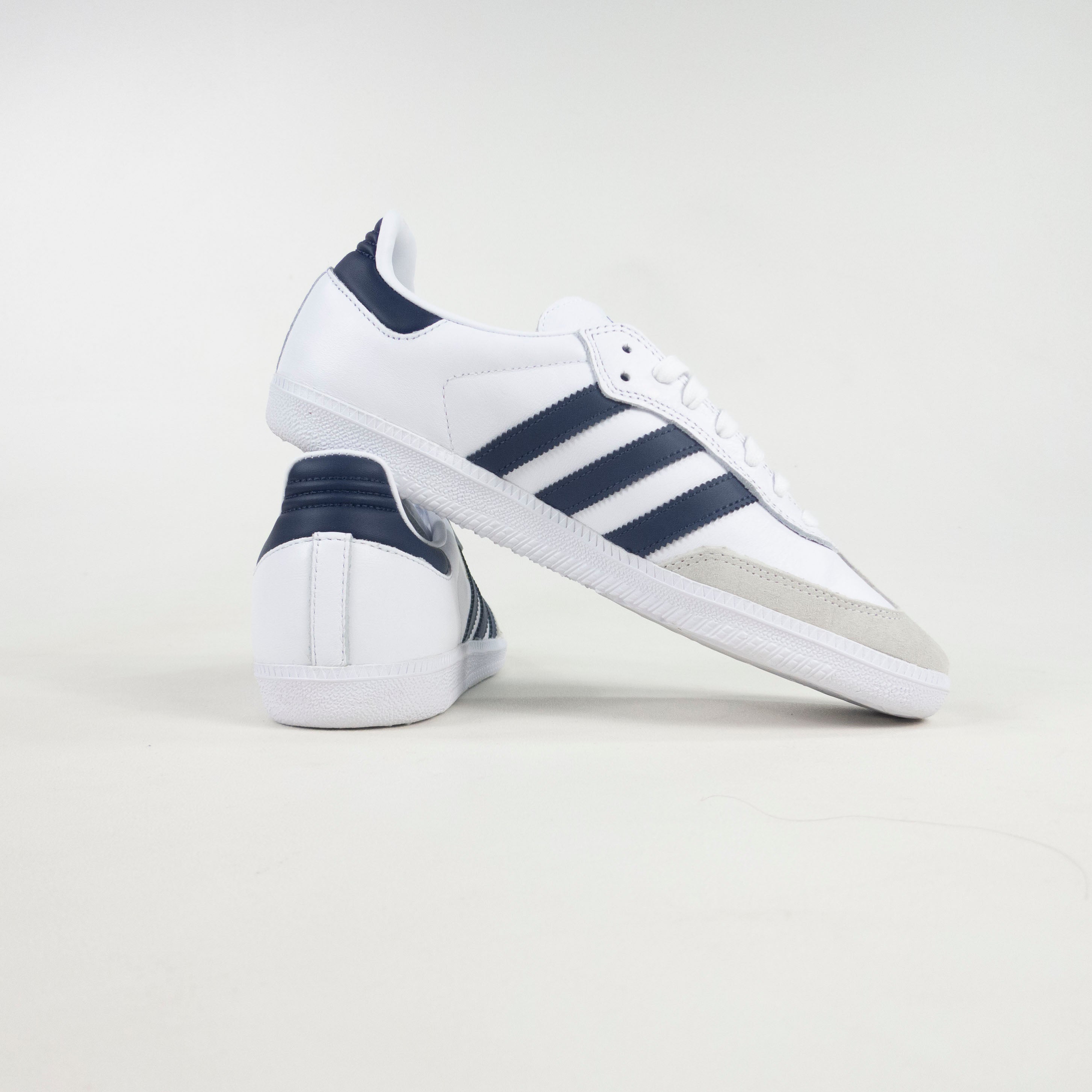 Adidas Skateboarding Samba ADV Shoes - White / Shadow Navy / White - UK 6 /  White