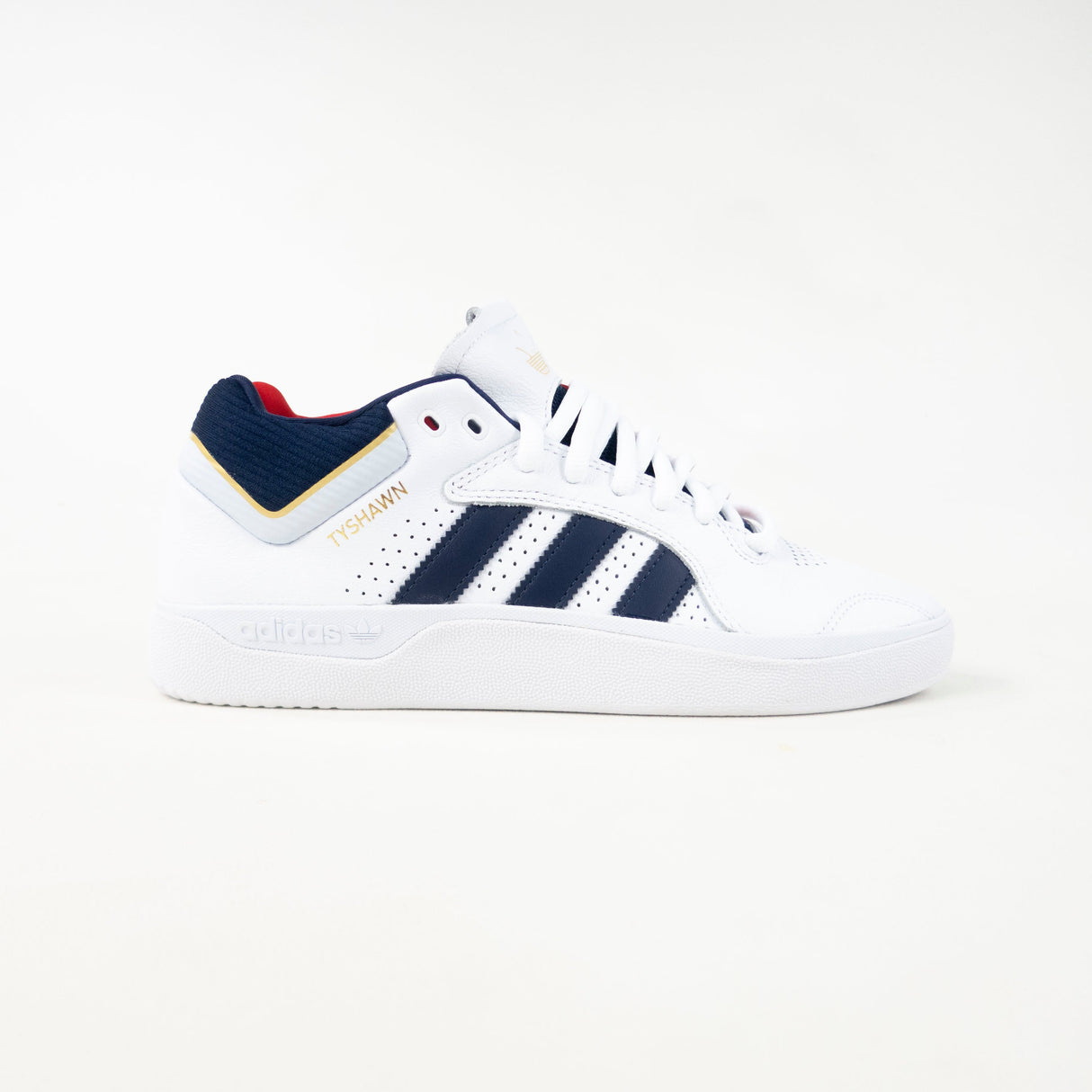 Adidas Skateboarding Tyshawn Jones Shoes - Cloud White / Collegiate Navy / Gold Metallic