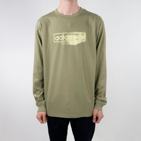 Adidas Washed Out 4.0 Long Sleeve T-Shirt - Orbit Green / Sandy Beige