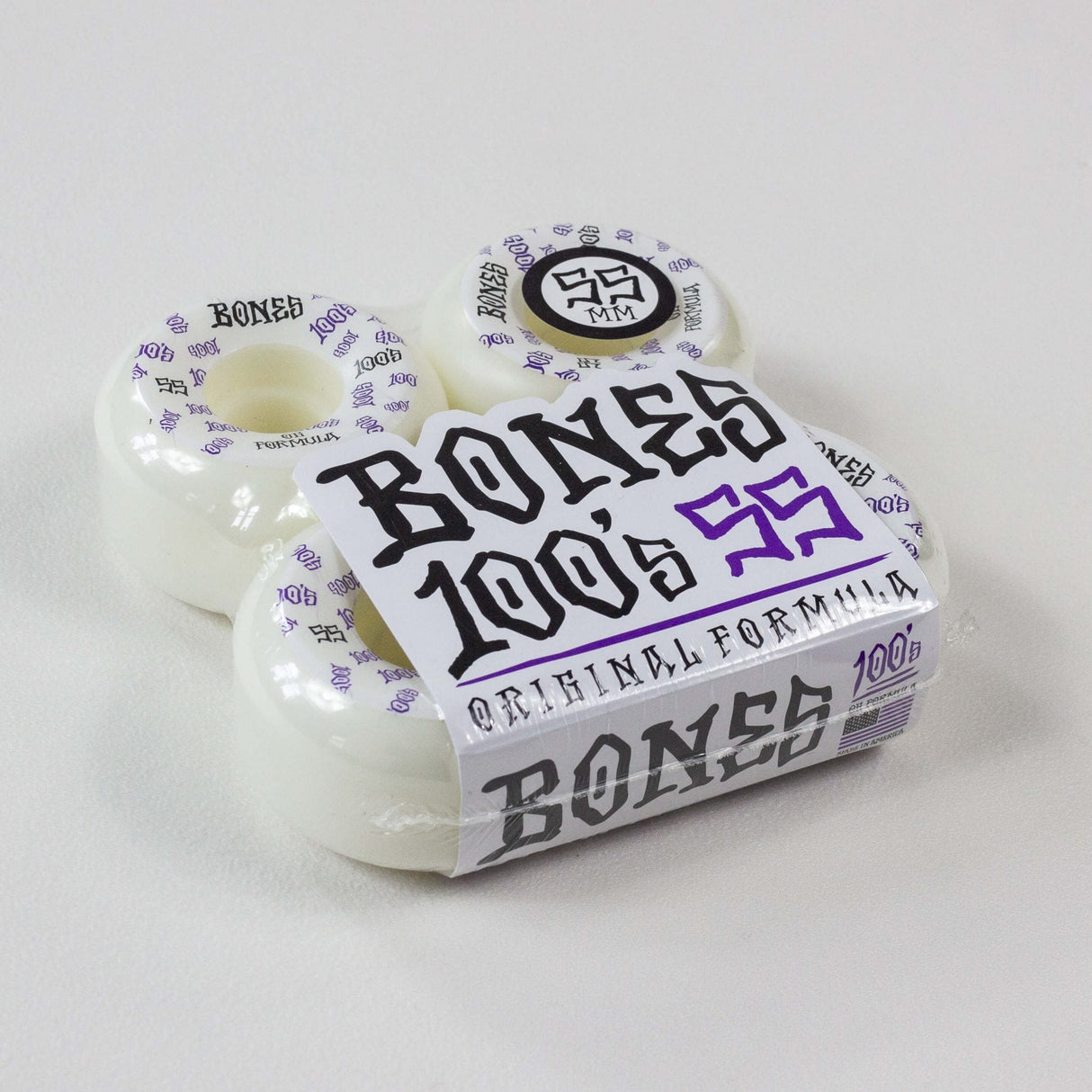 Bones Wheels 100's V5 Sidecut- 55mm / White