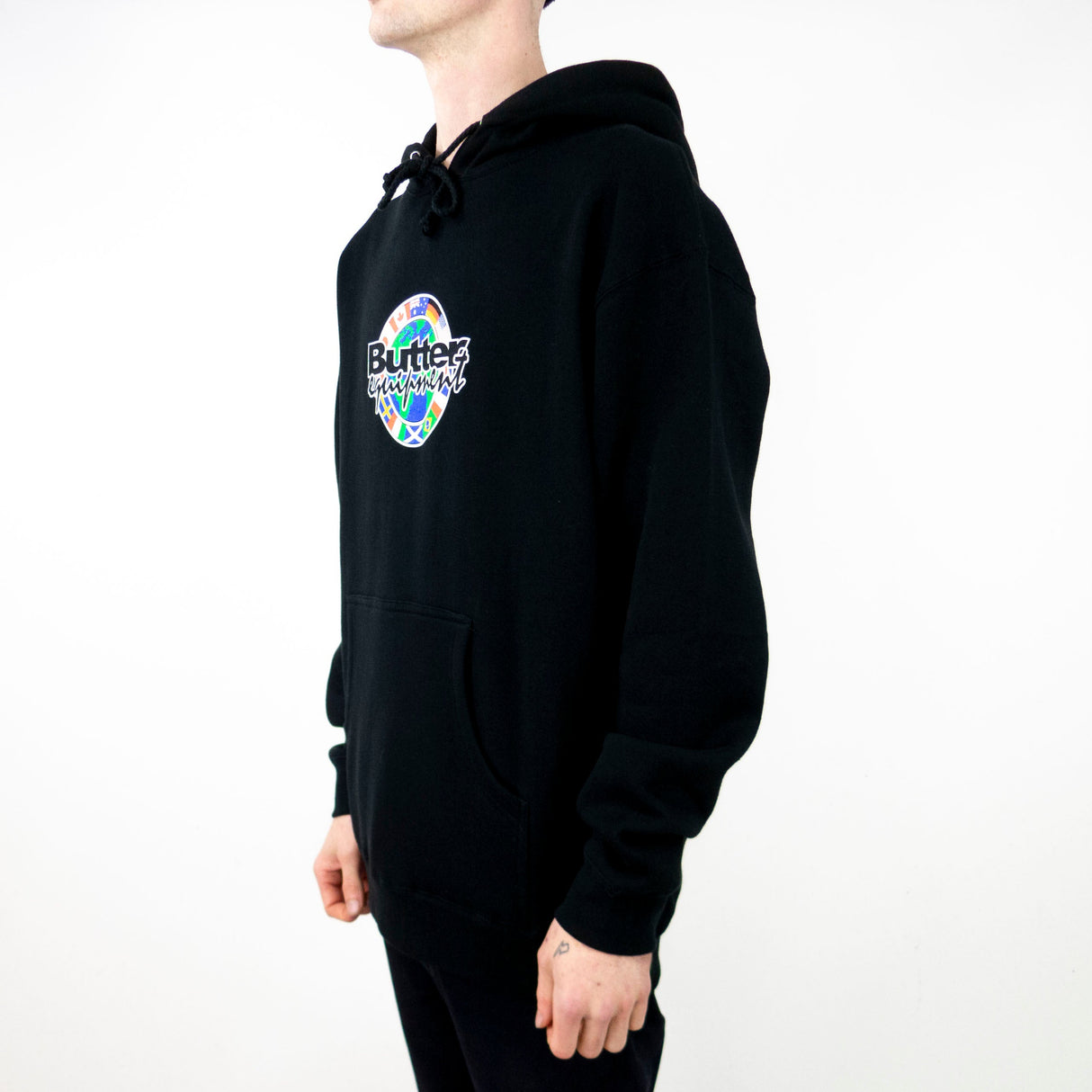 Butter Goods Global Equipment Hooded Sweatshirt - Black