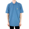 Carhartt WIP Chase Pique Polo T-Shirt - Icy Water / Gold