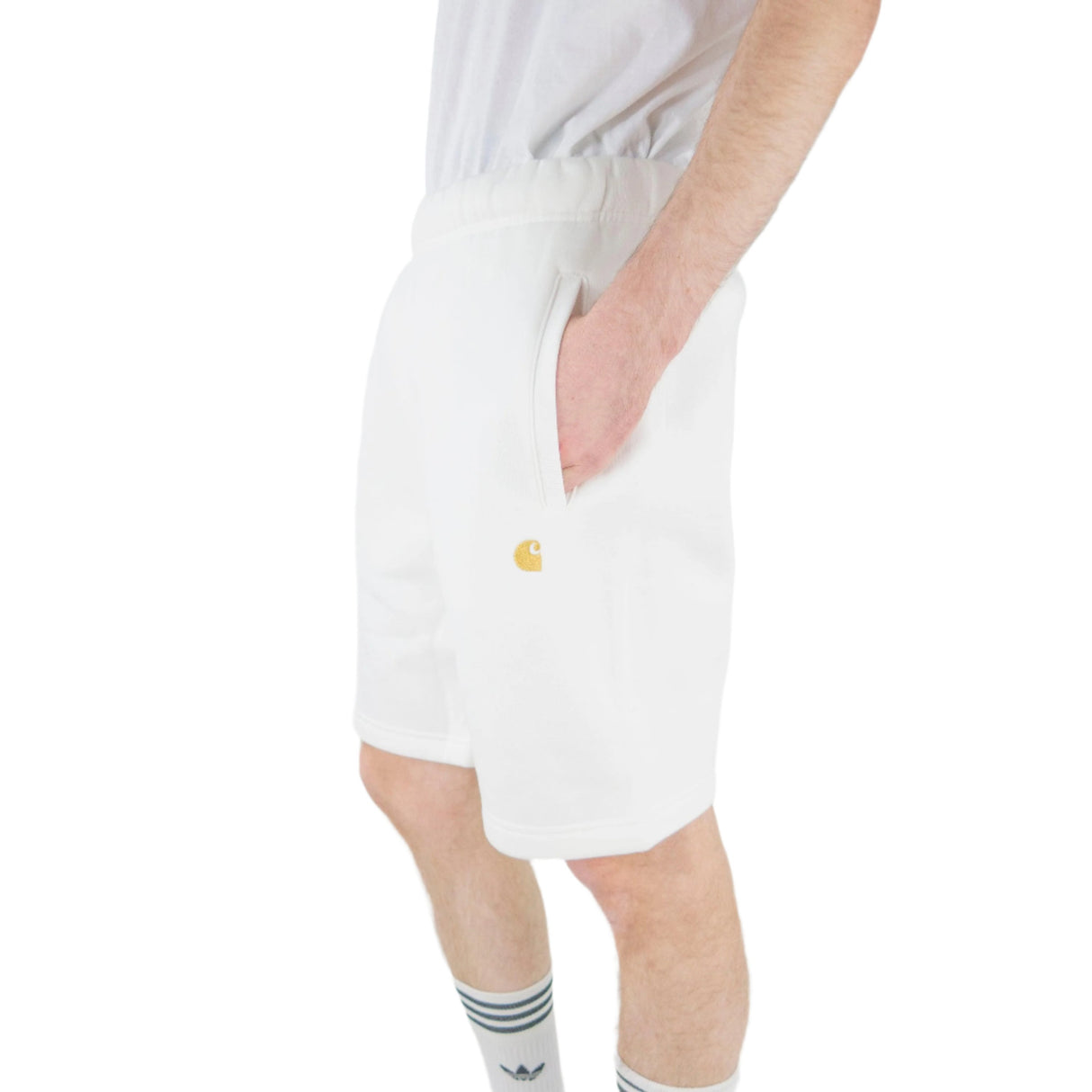 Carhartt WIP Chase Sweat Shorts - Wax / Gold